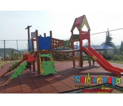 Ανακαίνιση παιδικής χαράς στον Δήμο Δομοκού Ν.Φθιώτιδας με ελαστικό δάπεδο EPDM